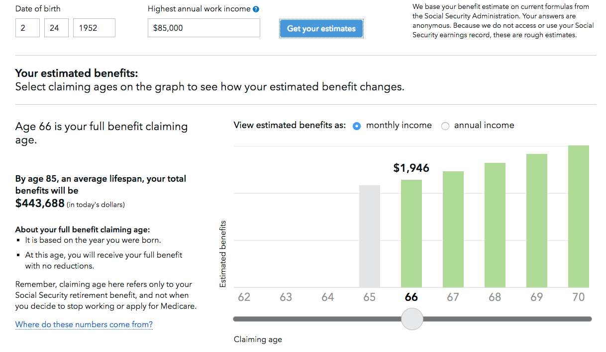 Ready for retirement? This tool will estimate your monthly Social