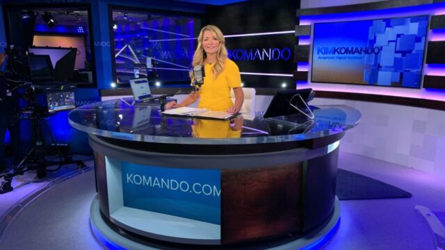 Kim Komando live in her studio