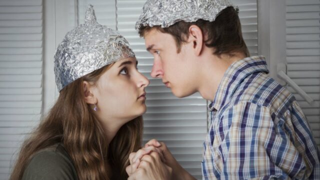 young couple uses aluminum foil to keep away thieves