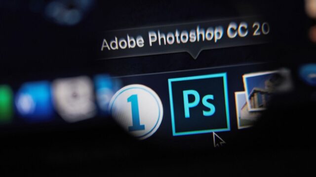 photoshop on a computer