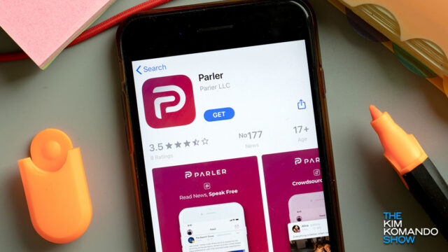 Parler app on an iPhone