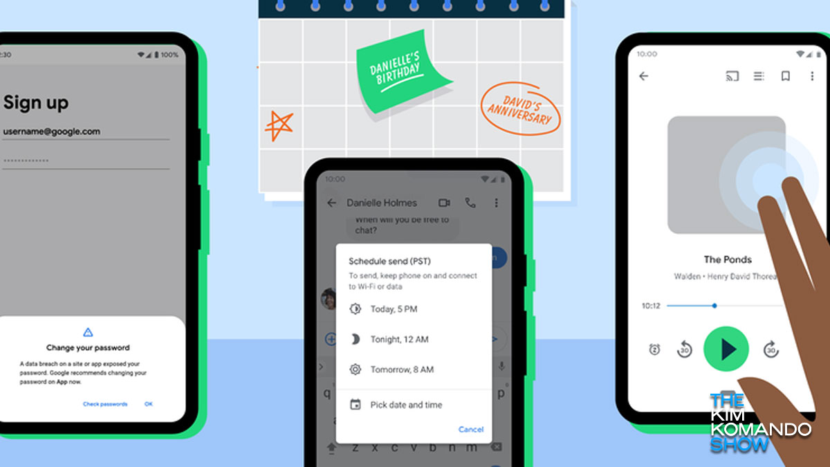 Android update: Text scheduling, better password security and more