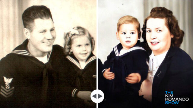 colorized black-and-white family photo