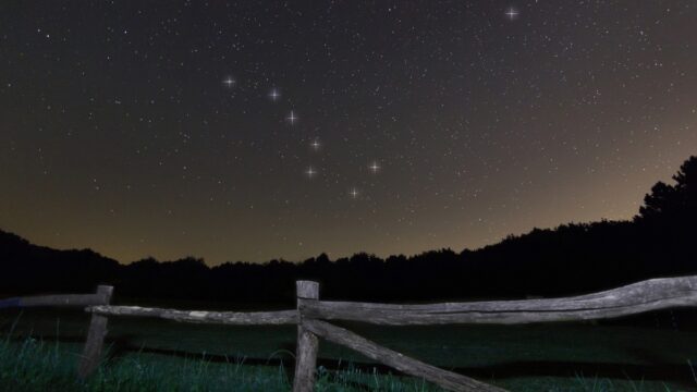 viewing constellations in the dark night sky