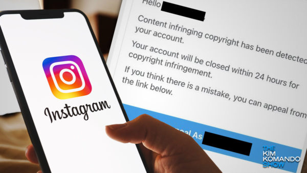 Fall for this fake 'copyright notice' and someone could take over your Instagram account