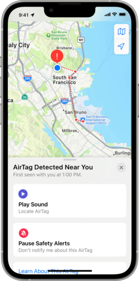 AirTag tracking tracker