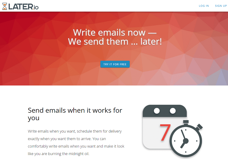 Write emails when you want and schedule them to deliver right when you want them to arrive. It's so convenient!