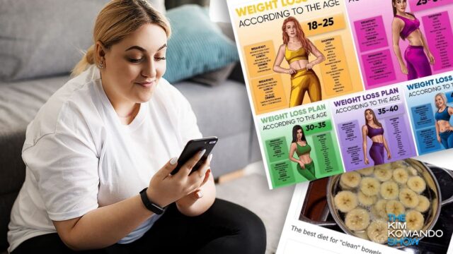 woman on mobile phone with weight loss tips