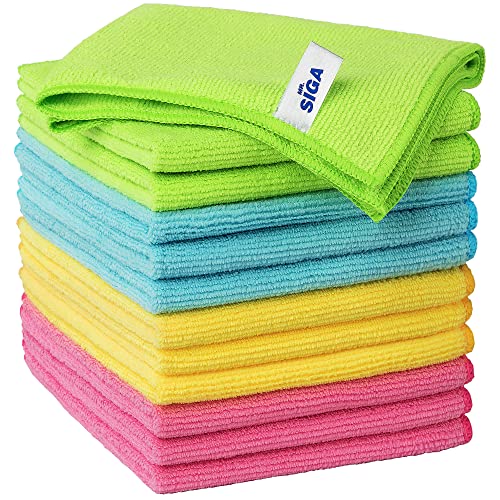 MR.SIGA Microfiber Cleaning Cloth, Pack of 12