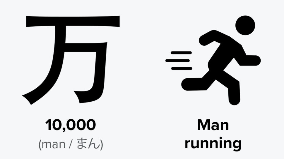 10K Japanese character vs. running man